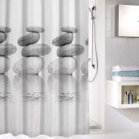 Cortina de Ducha Elegante Resistente al Agua y al Moho con 12 Anillos de Cortina de Ducha Poliéster 180 x 180 cm para Todas las Temporadas - details 3