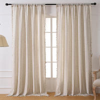 Cortinas de Salón con Efecto Lino,Cortina translúcida, Decoración del Hogar Moderna para Dormitorio,Comedor y estudio - details 0