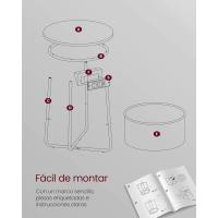 Mesa Lateral Redonda Moderna Espaciosa para Sala de Estar, Dormitorio, Mesita de Noche - details 68