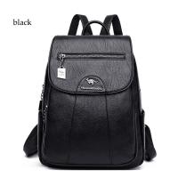 Mochila De Cuero Suave Para Mujer En 5 Colores Bolsa De Hombro Vintage Casual Viaje Mochila De Escuela Bolsa Para Damas - details 9