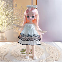 Vestido con bisagra de ojos simulados, muñeca de articulaciones extraíbles, Linda muñeca, regalo de cumpleaños, 23cm - details 14