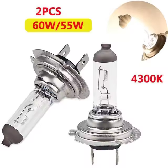 Bombillas de Halógeno Súper Blancas 12V H7 H4 50W 100W Ideal para Faros de Coche - 1