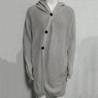 Suéter de punto con capucha para hombre, chaqueta de longitud media, ropa de otoño e invierno, nuevo 2024 - details 6