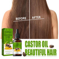 Los hidratos de ricina orgánica suavizan el cabello, reparan el daño causado por la teñido en caliente, aceite esencial para el cuidado del cabello seco y encrespado - details 6
