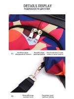Mochila Multifuncional Antirrobo de Gran Capacidad Estilo Floral Correa de Hombro Arcuada - details 24
