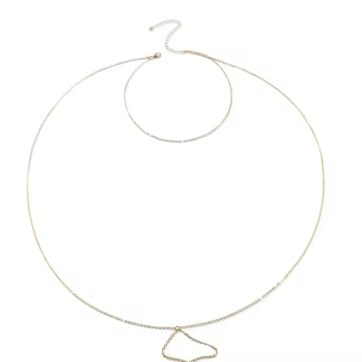 Nuevo vientre para mujer, cadenas de cintura cruzada, traje femenino, joyería corporal a la moda para niña - 1