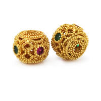 Cuentas espaciadoras cilíndricas redondas de latón de Color dorado mate, pulseras, cuentas, accesorios de joyería Diy, fabricación de Rosediy, sitio web oficial - details 7