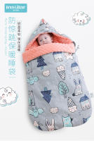 Saco de dormir cálido para recién nacidos de doble propósito engrosado de otoño e invierno de algodón puro - details 0