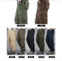 Pantalones de carga tácticos para hombres, Ropa de algodón para exteriores de talla grande, Pantalones de senderismo de camuflaje - details 1