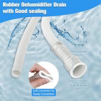 Manguera de drenaje deshumidificador, manguera de drenaje Flexible de 13 pies con adaptador de goma cortable y abrazadera de conexión, reemplazo de manguera - details 4