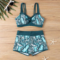 Nuevo traje de baño de dos piezas, bikini estampado de talla grande, traje de baño para mujer - details 4