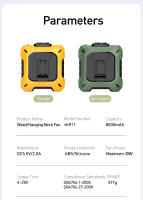 Ventilador Colgante para Cintura de Alta Velocidad para el Aire Libre - 100 Velocidades Regulables, Pantalla Digital y Batería de 8000 mAh - details 31