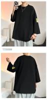 Camiseta sencilla de estilo japonés de Hong Kong para hombre, ropa holgada de manga corta para perder peso, verano - details 2
