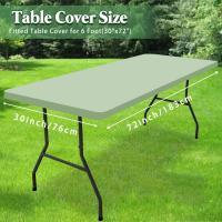 Protector de mantel elástico de poliéster lavable elástico para Picnic, fiesta al aire libre, boda, cubierta de mesa para el hogar - details 1