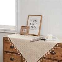 Funda rectangular integrada con borlas pequeñas con diseño floral, mantel americano, decoración del hogar - details 4