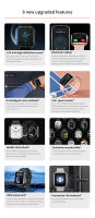 nuevo 2024 Watch 9 Reloj inteligente Siri para hombre, Smartwatch deportivo con llamadas, Bluetooth, NFC, rastreador GPS, presión arterial, frecuencia cardíaca, para Apple Watch 9 - details 1