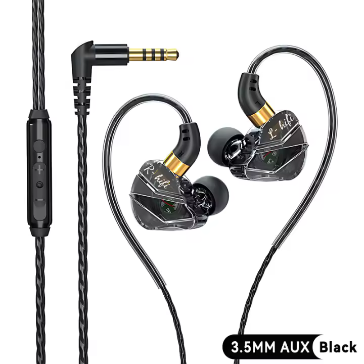 Auriculares con cable con chip digital 3,5 mm AUX/Tipo C 9D HIFI Auriculares intrauditivos con graves pesados ​​y micrófono para Samsung Huawei Xiaomi OPPO iPad PC - 1