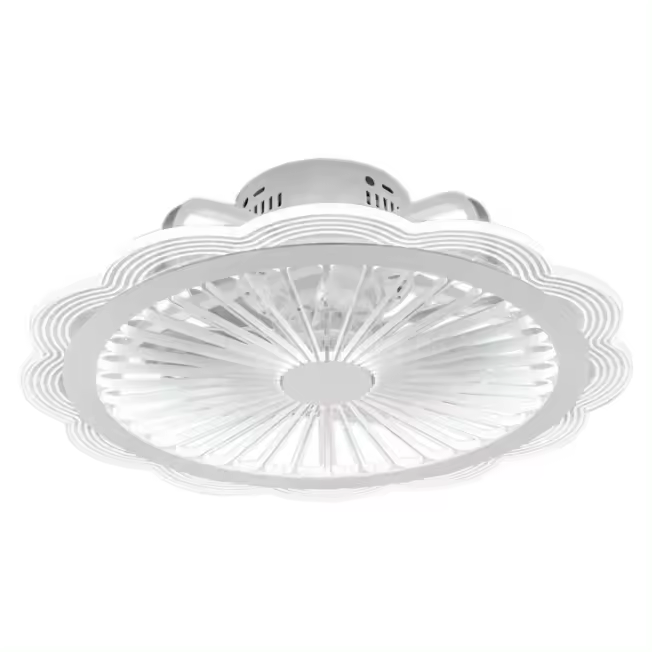 Ventilador de Techo Moderno de 19,7 pulgadas, Lámpara LED Regulable, Invisible, Con Mando a Distancia - 1