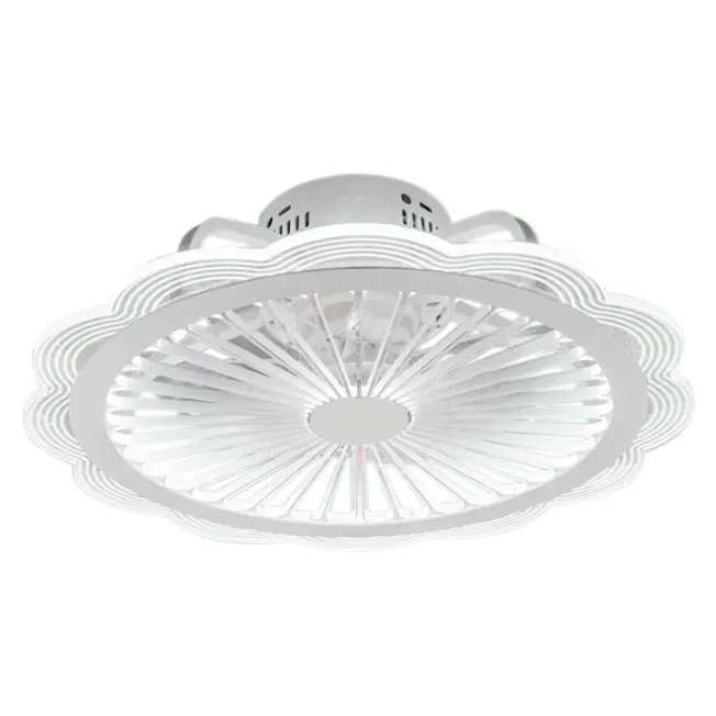 Ventilador de Techo Moderno de 19,7 pulgadas, Lámpara LED Regulable, Invisible, Con Mando a Distancia - 1