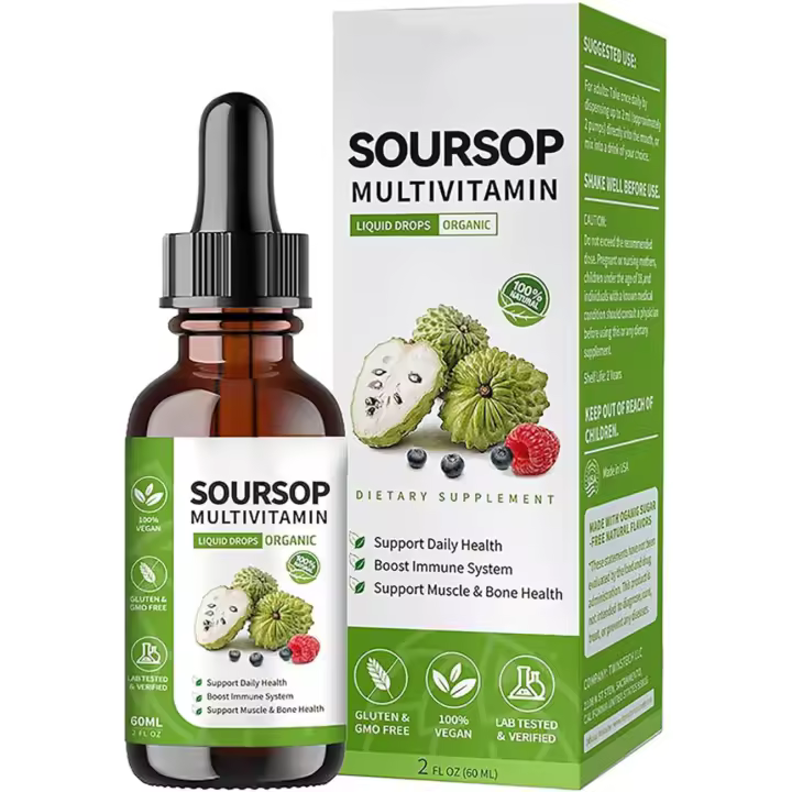 Bitters 2 Fl Oz, gota de extracto de hoja de Graviola, gotas líquidas multivitamínicas de carambola orgánicas para apoyo celular, sistema inmunológico, relajación - 1