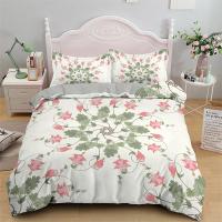 Cubierta de Edredón con Estampado Floral Duvet King Set de Ropa de Cama Suave Microfibra con Patrón Geométrico Funda de Cojín con 2 Fundas de Almohada - details 5