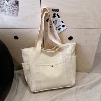 Bolso de mujer de lona de gran capacidad bolso de mano bolso de hombro estudiante universitario bolso versátil bolso de viaje multibolsillo - details 4