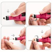 Máquina de taladro eléctrico para uñas, Pulidora portátil para manicura y pedicura con 6 puntos y bandas de lijado, USB - details 8