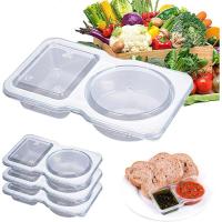 Recipientes para salsa desechables integrados con tapas - Ideales para condimentos, aceite picante, salsas (porta y herméticas) (20 piezas) - details 1