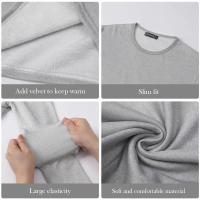 Conjunto de ropa interior para hombre Jersey de suéter de terciopelo con cuello redondo - details 16