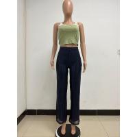 Moda femenina New -End Color sólido Pierna ancha con lentejuelas drapeadas Pantalones casuales para mujer - details 76