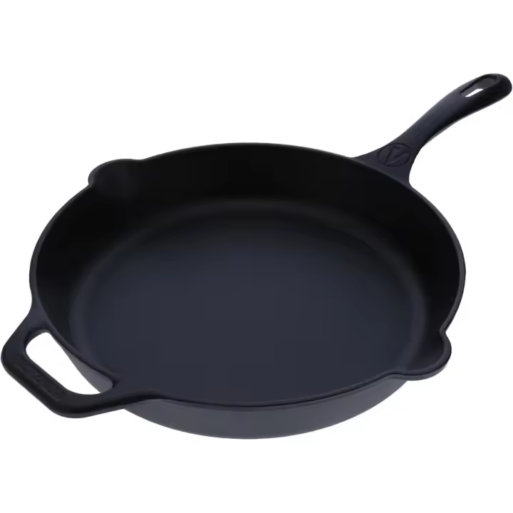Sartén de Hierro Fundido Esmalteado 44 x 25 x 5,3 cm Ideal para Barbacoa y Horno de Vitrocerámica Gas - 1