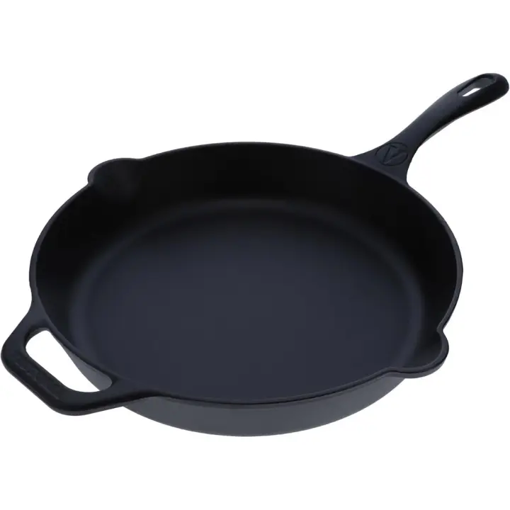 Sartén de Hierro Fundido Esmalteado 44 x 25 x 5,3 cm Ideal para Barbacoa y Horno de Vitrocerámica Gas - 1