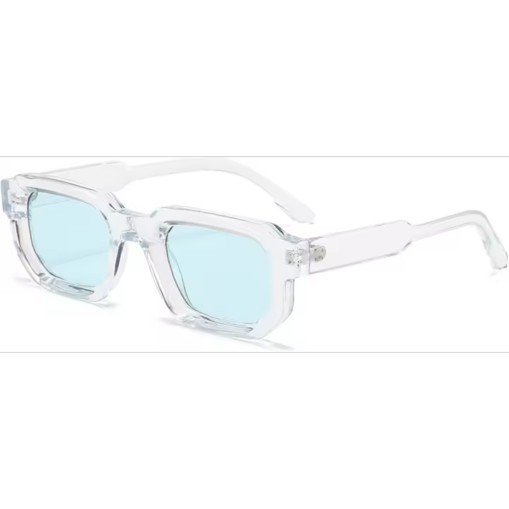 Gafas de sol rectangulares retro para hombre y mujer, elegantes gafas de sol con montura cuadrada pequeña y gruesa, vintage de los 90. - 1