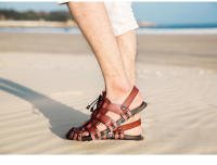 Sandalias suaves de verano para hombre, zapatillas informales de cuero para exteriores, antideslizantes, ligeras y cómodas, zapatos deportivos de playa - details 14