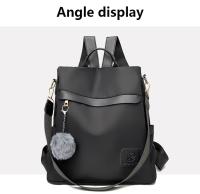 Mochila antirrobo de tela Oxford impermeable para mujer, bolso de hombro escolar de nailon ligero para viaje, a la moda - details 7