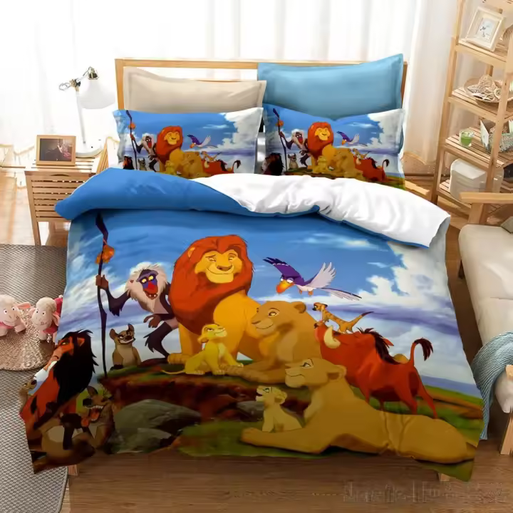 Juego de Riegel de Simba del Rey Leon Cubierta de Duvet para Niños Confortador HD para Decoración de Dormitorio - 1