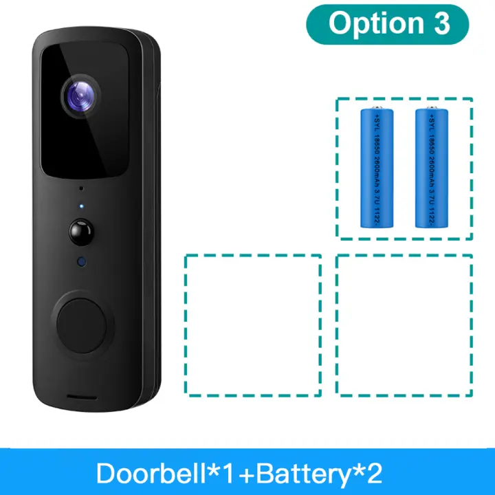Botón de Puerta Inalámbrico Inteligente 1080P HD con Cámara de Visión Nocturna PIR para Seguridad en el Hogar y Conectividad WIFI - 1