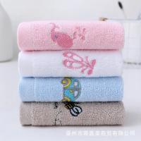 Toalla de algodón para niños, toalla cuadrada de dibujos animados de color sólido, suave, absorbente, para saliva, para bebés y niños pequeños - details 2