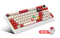 Teclado mecánico K98, eje azul, eje rojo, moldeo por inyección de dos colores con cable, periféricos de juego de teclas de sublimación térmica - details 34