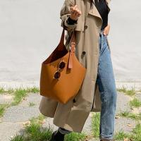 Elegante y simple nicho bolso de mujer bolso del cubo, bolso oblicuo del palmo del hombro del viaje de gran capacidad - details 6