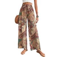 Pantalones estampados informales para mujer, pantalón largo holgado, Verano - details 3