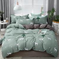 Juego de Ropa de Cama de Moda en Blanco y Verde con Funda de Edredón Nórdica y Funda de Almohada de Tamaño Queen Clásico para Niños Invierno - details 18