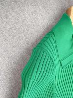YuooMuoo verano Maxi tejido negro verde vestido ceñido largo moda coreana volantes vestidos de mujer elegante vestido de oficina para mujer - details 7