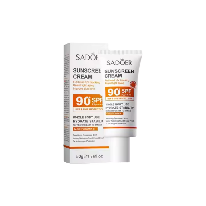 Protector solar de alta protección FPS 90+ duradero para rostro y cuerpo resistente a los rayos UV - 1