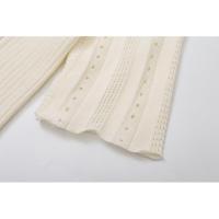 BUNO-Vestido Midi elegante de punto con una hilera de botones, vestidos de retales para mujer, bata de verano para mujer, batas negras y Beige para fiesta de noche - details 17