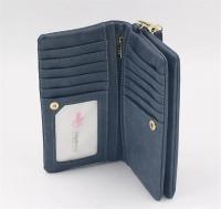 Cartera de Mujer de Cuero con Pulido Dull de Gran Capacidad Billetera de Doble Cierre Clutch Wristlet Cartera de Teléfono Monedero Porta Tarjetas Multiporo - details 20