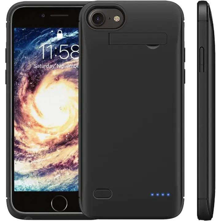 Xilecaly Funda para cargador de batería para iPhone 8/7/6/6S/SE (2022/2020) (4,7 pulgadas), funda de carga extendida ultradelgada de 5200 mAh - 1