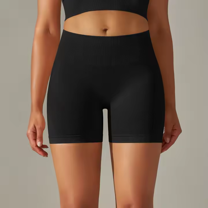 Yoga sin costuras para mujer, pantalones cortos de entrenamiento cómodos con realce de glúteos, ropa deportiva de gimnasio - 1