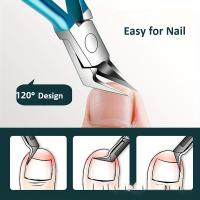 Cortauñas para uñas encarnadas, cortauñas gruesas para podólogo profesional, con acero inoxidable, 2 uds. - details 1