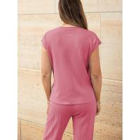 2025 Conjunto informal de punto para mujer: suéter de punto sin mangas + conjunto de dos piezas con pantalones de pierna ancha - details 18